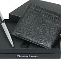 Seturi de portofele din piele naturala cu pixuri metalice Christian Lacroix - LPBW486