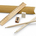 Seturi de creioane, rigla, guma si ascutitoare prezentate in cutie din carton - 91932