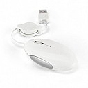Mouse optic alb promotional cu cablu retractabil - 97322