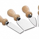 Seturi de cutite promotionale pentru branzeturi cu maner din lemn - 81235 Seturi de cutite promotionale pentru branzeturi cu maner din lemn - 81235