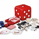 Seturi de sase jocuri promotionale in cutie cu forma de zar - 01266 Seturi de sase jocuri promotionale in cutie cu forma de zar - 01266