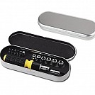 Truse metalice promotionale cu surubelnita cu cap detasabil si 14 accesorii - 81039 Truse metalice promotionale cu surubelnita cu cap detasabil si 14 accesorii - 81039