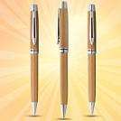 Pixuri promotionale din lemn de bambus cu accesorii metalice argintii - 10628200 Pixuri promotionale din lemn de bambus cu accesorii metalice argintii - 10628200