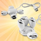 Hub-uri USB promotionale din plastic cu patru porturi pliabile si cablu USB inclus - 12358500 Hub-uri USB promotionale din plastic cu patru porturi pliabile si cablu USB inclus - 12358500
