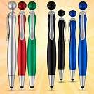 Pixuri promotionale din plastic cu stylus pen si buton cu forma de minge - 10671902 Pixuri promotionale din plastic cu stylus pen si buton cu forma de minge - 10671902