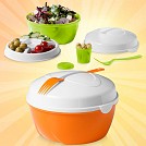 Caserole promotionale rotunde din plastic cu furculita asortata - 11269503 Caserole promotionale rotunde din plastic cu furculita asortata - 11269503