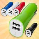 Incarcatoare auto promotionali din plastic cu doua iesiri USB - 10419404 Incarcatoare auto promotionali din plastic cu doua iesiri USB - 10419404