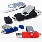 Stick-uri USB promotionale din plastic si metal cu micro USB - CM1165 Stick-uri USB promotionale din plastic si metal cu micro USB - CM1165