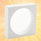 Cutii promotionale patrate din plastic cu fereastra transparenta - AP741733 Cutii promotionale patrate din plastic cu fereastra transparenta - AP741733