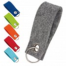 Brelocuri promotionale colorate din pasla cu inel metalic pentru chei - 0407502 Brelocuri promotionale colorate din pasla cu inel metalic pentru chei - 0407502