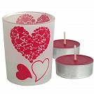 Candele promotionale din sticla cu 2 lumanari - 0902187 Candele promotionale din sticla cu 2 lumanari - 0902187