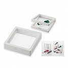Cutii patrate din plastic 9x9x2 cm cu fereastra pentru stick-uri USB - 45319 Cutii patrate din plastic 9x9x2 cm cu fereastra pentru stick-uri USB - 45319