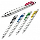 Pixuri din plastic cu design modern si agatatoare colorata - Curly 12586 Pixuri din plastic cu design modern si agatatoare colorata - Curly 12586