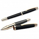 Pixuri metalice negre cu accesorii aurii si capac - Ezekiel 12592 Pixuri metalice negre cu accesorii aurii si capac - Ezekiel 12592
