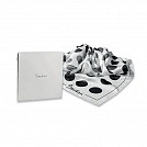 Esarfe promotionale albe cu buline negre - 99219 Esarfe promotionale albe cu buline negre - 99219