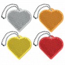 Brelocuri promotionale reflectorizante cu forma de inima si lantic pentru chei - MO9103 Brelocuri promotionale reflectorizante cu forma de inima si lantic pentru chei - MO9103