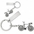 Brelocuri promotionale cu forma de bicicleta si placuta pentru personalizare - V4949 Brelocuri promotionale cu forma de bicicleta si placuta pentru personalizare - V4949