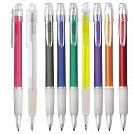 Pixuri promotionale din plastic cu corp colorat si agatatoare transparenta - V1521 Pixuri promotionale din plastic cu corp colorat si agatatoare transparenta - V1521