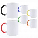Cani promotionale din ceramica cu suprafata alba si maner colorat - V8444 Cani promotionale din ceramica cu suprafata alba si maner colorat - V8444