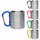 Cani promotionale metalice cu carabina si capacitate de 200 ml - V8437 Cani promotionale metalice cu carabina si capacitate de 200 ml - V8437