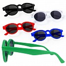 Ochelari promotionali de soare cu lentile negre rotunde - V7829 Ochelari promotionali de soare cu lentile negre rotunde - V7829