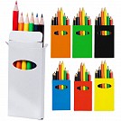 Seturi de 6 creioane colorate din lemn in cutie colorata - V8605 Seturi de 6 creioane colorate din lemn in cutie colorata - V8605