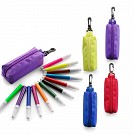 Penare promotionale din poliester cu 12 mini carioci - V6474 Penare promotionale din poliester cu 12 mini carioci - V6474