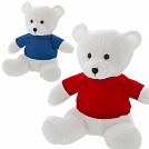 Ursuleti promotionali albi cu tricou colorat - HE681 Ursuleti promotionali albi cu tricou colorat - HE681