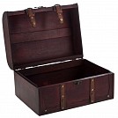 Cufere promotionale mari din lemn cu 2 curele ornamentale - V9555 Cufere promotionale mari din lemn cu 2 curele ornamentale - V9555