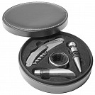 Seturi de 3 accesorii promotionale pentru vin, in cutie rotunda eleganta - V7984 Seturi de 3 accesorii promotionale pentru vin, in cutie rotunda eleganta - V7984