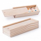 Jocuri promotionale de domino in cutie din lemn cu 28 de piese - V7875 Jocuri promotionale de domino in cutie din lemn cu 28 de piese - V7875