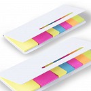 Seturi de etichete colorate pentru notite cu coperti albe din carton - V2843 Seturi de etichete colorate pentru notite cu coperti albe din carton - V2843
