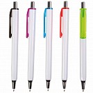 Pixuri promotionale din plastic cu accesorii argintii si agatatoare colorata - 14815 Pixuri promotionale din plastic cu accesorii argintii si agatatoare colorata - 14815