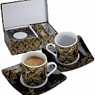 Seturi de doua cesti espresso cu farfurioare - 80308 Seturi de doua cesti espresso cu farfurioare - 80308