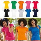Tricouri de dama din bumbac Single Jersey cu guler rotund si maneci scurte - F16201 Tricouri de dama din bumbac Single Jersey cu guler rotund si maneci scurte - F16201
