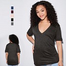 Tricouri promotionale unisex cu guler in V, maneci scurte si talie lunga - F14107 Tricouri promotionale unisex cu guler in V, maneci scurte si talie lunga - F14107