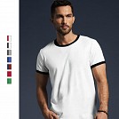 Tricouri promotionale barbatesti bicolore cu guler rotund - F15908 Tricouri promotionale barbatesti bicolore cu guler rotund - F15908