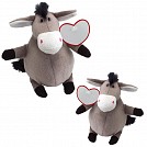 Magarusi promotionali din plus cu inimioara din carton pentru personalizare - 0502107 Magarusi promotionali din plus cu inimioara din carton pentru personalizare - 0502107