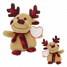 Jucarii promotionale din plus cu forma de ren cu inima din carton pentru personalizare - 0502069 Jucarii promotionale din plus cu forma de ren cu inima din carton pentru personalizare - 0502069