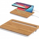 Tavi promotionale de birou cu incarcator wireless din lemn de bambus - AP721675 Tavi promotionale de birou cu incarcator wireless din lemn de bambus - AP721675