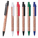 Pixuri ecologice din pluta, cu agatatoare lata colorata din plastic - AP721236 Pixuri ecologice din pluta, cu agatatoare lata colorata din plastic - AP721236