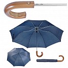 Umbrele promotionale pliabile cu maner curbat din lemn - Stansed AP800706 Umbrele promotionale pliabile cu maner curbat din lemn - Stansed AP800706