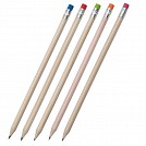 Creioane promotionale din lemn cu radiera colorat si varf ascutit - R73766 Creioane promotionale din lemn cu radiera colorat si varf ascutit - R73766