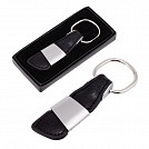 Brelocuri promotionale pentru chei din piele naturala cu inel metalic argintiu - R73154 Brelocuri promotionale pentru chei din piele naturala cu inel metalic argintiu - R73154