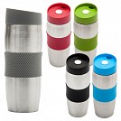 Cani promotionale termoizolante cu capac si grip colorate - R08285 Cani promotionale termoizolante cu capac si grip colorate - R08285