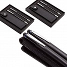 Seturi de 2 pixuri metalice promotionale de lux cu etui din piele naturale - R01071 Seturi de 2 pixuri metalice promotionale de lux cu etui din piele naturale - R01071
