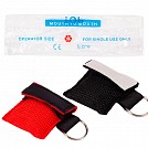 Masti promotionale pentru resuscitare cardio-pulmonare in huse cu inel metalic - R17735 Masti promotionale pentru resuscitare cardio-pulmonare in huse cu inel metalic - R17735