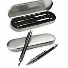 Seturi de 2 pixuri metalice negre cu design clasic si cutie de cadou - 19227 Seturi de 2 pixuri metalice negre cu design clasic si cutie de cadou - 19227