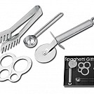 Seturi de patru accesorii din otel inoxidabil pentru spaghete - 81327 Seturi de patru accesorii din otel inoxidabil pentru spaghete - 81327