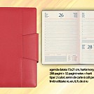 Agende din piele rosie cu bloc A5 datate zilnic 2021 - 225R Agende din piele rosie cu bloc A5 datate zilnic 2021 - 225R